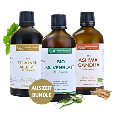 Pflanzliche Auszeit Bundle - Ashwagandha · Zitronenmelisse · Olivenblatt