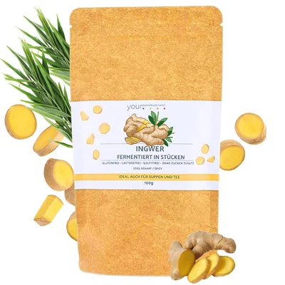 Ingwer fermentiert, 100g, Premium Qualität