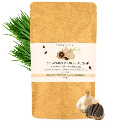 Knoblauch fermentiert, schwarz, 100g, Premium Qualität