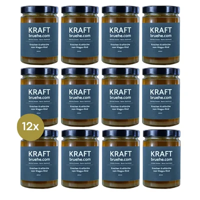 Knochenbrühe vom Wagyu Rind, 12 x 500ml bester Geschmack, Paleo, Keto