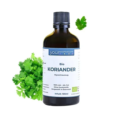 Bio Koriander Tinktur, konform, Alkoholfrei, 100 ml