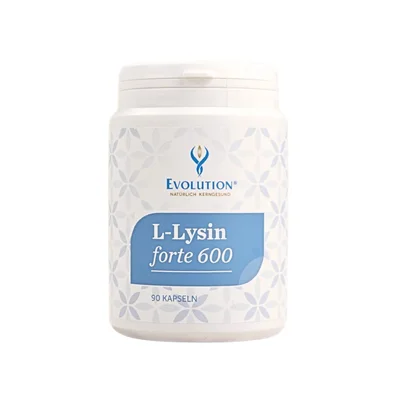 L-Lysin forte 600, Vegan, Lactosefrei, Glutenfrei, 90 Kapseln