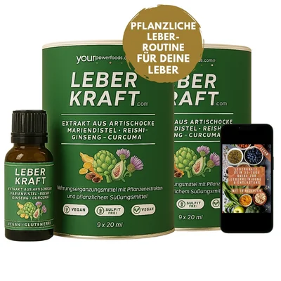 Leberkraft.com | Das Original | 30-Tage-Leber-Boost mit den Kräften von Artischocke & Mariendistel