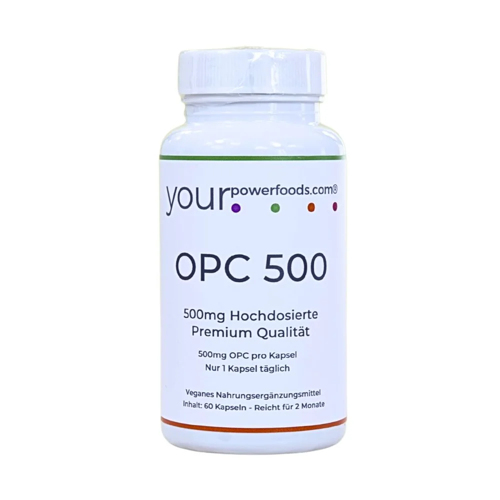 OPC 500mg - Weintraubenextrakt - hochdosiert, nur 1 Kapsel täglich